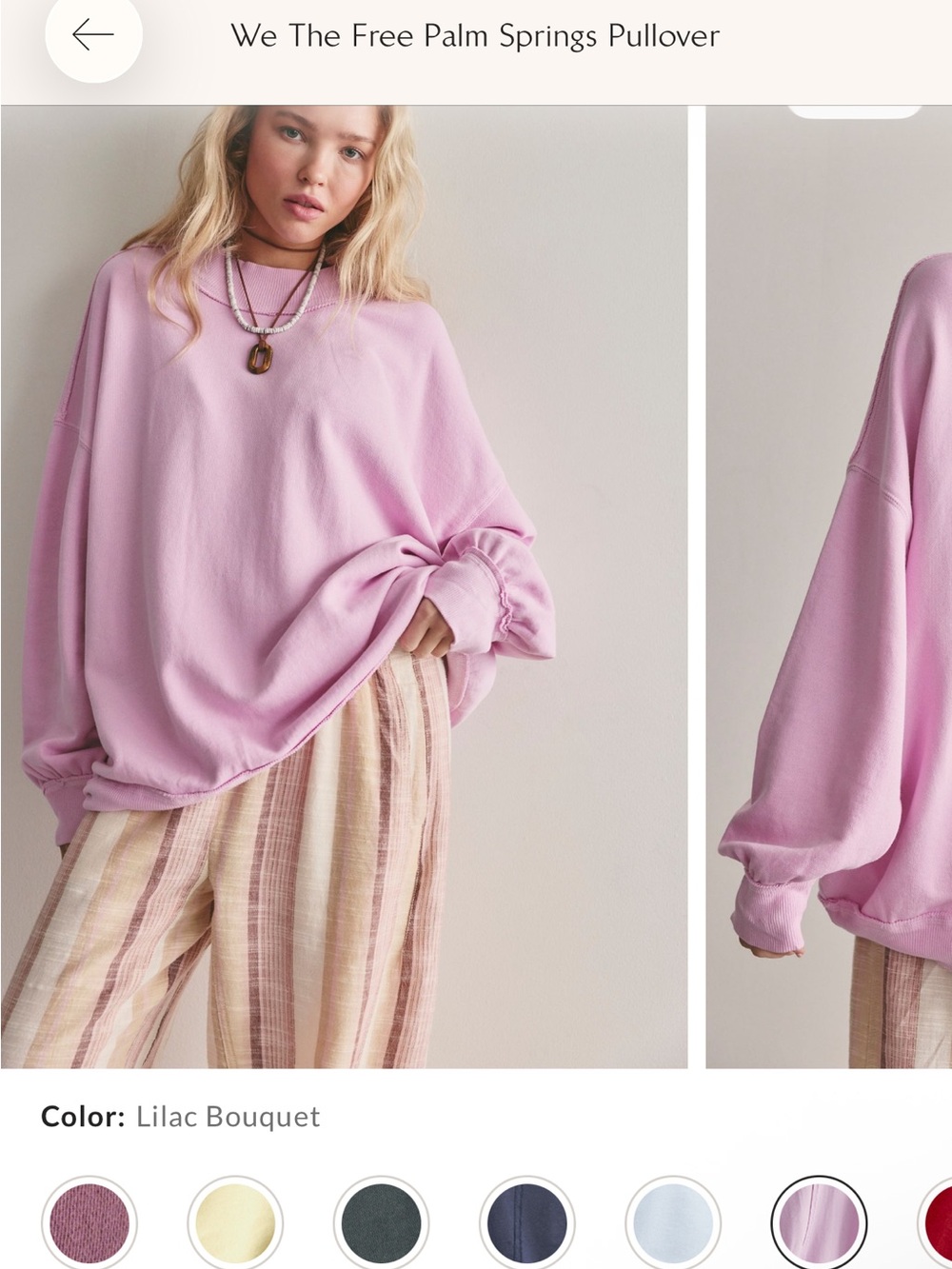 We The Free light pink Palm Springs Pull Over